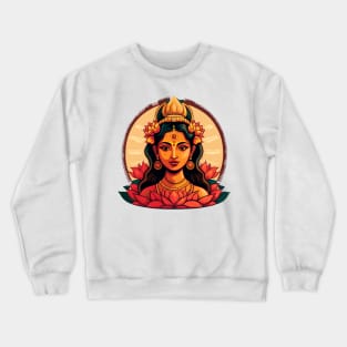 Divine lady goddess artistic graphic stylized sacred feminine Crewneck Sweatshirt